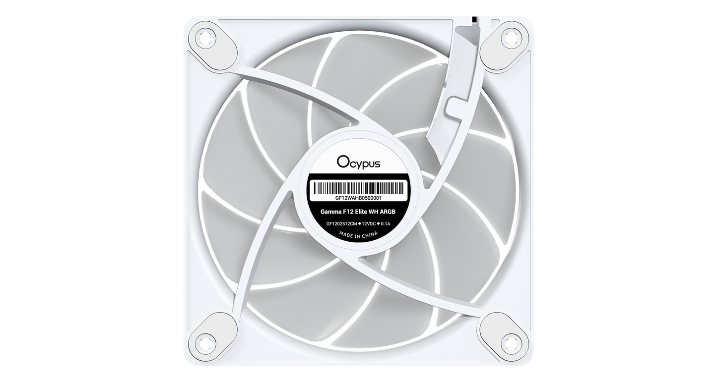 OCYPUS GAMMA F12 ELITE WHITE/ BLACK ARGB FAN
