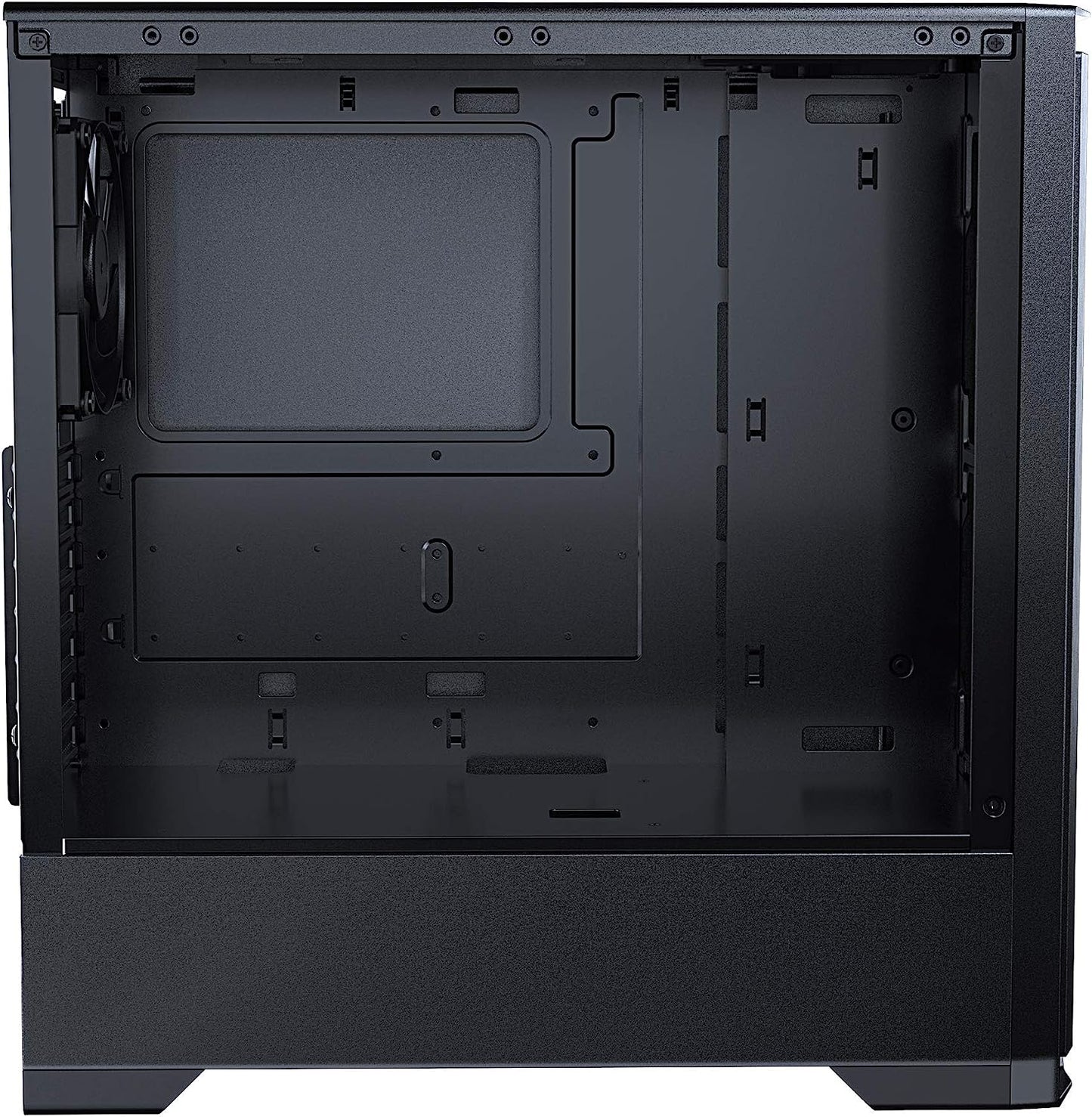 Metallic Gear Neo Silent Mid-Tower ATX Chassis, Silent Front Panel, Tempered Glass Side Panel, Skiron Fan, Black (MG-NE520S_BK01)