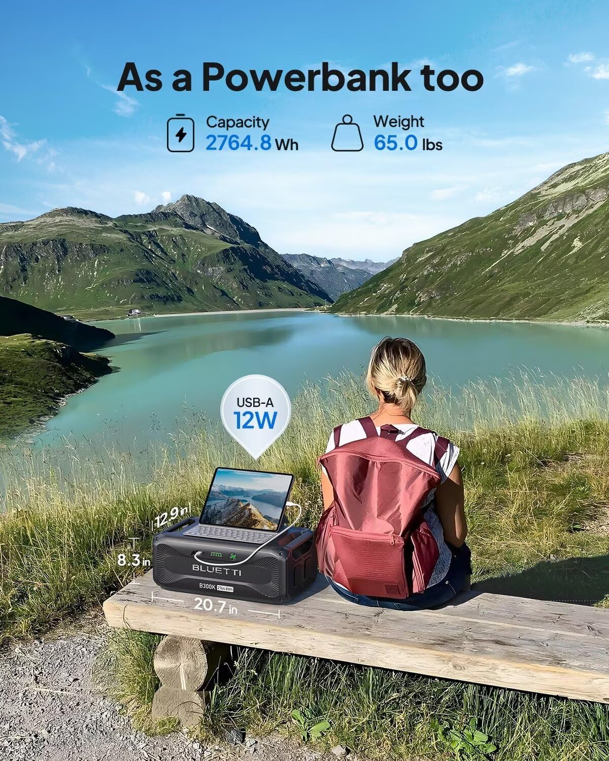 BLUETTI AC500+B300K Power Station Expansion Battery