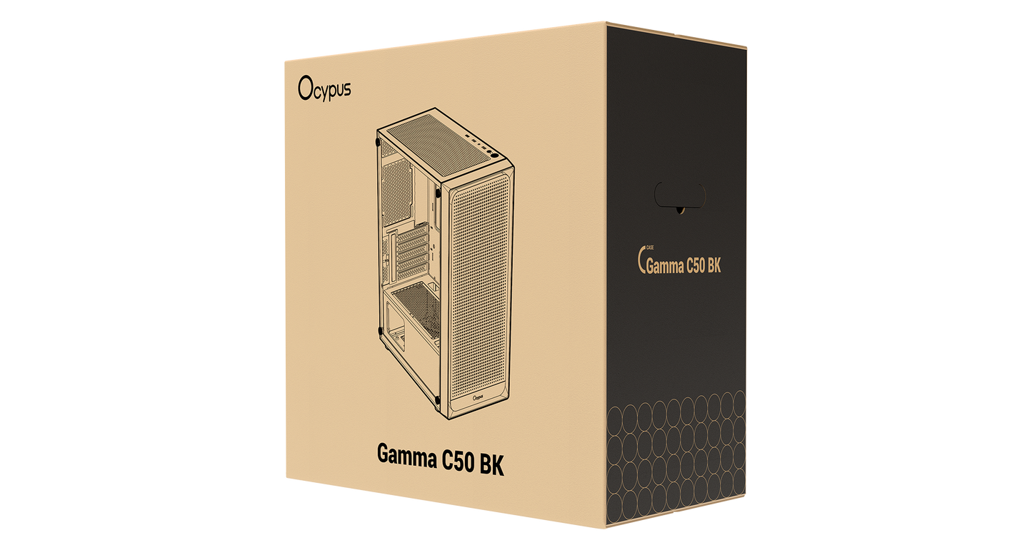 Ocypus Gamma C50 Mini-Tower Airflow Case with Mesh White/Black