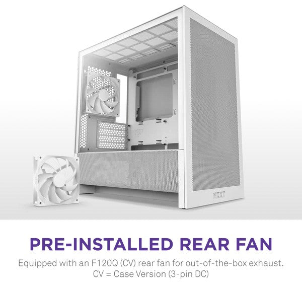 NZXT H3 Flow White Micro-ATX Airflow Case