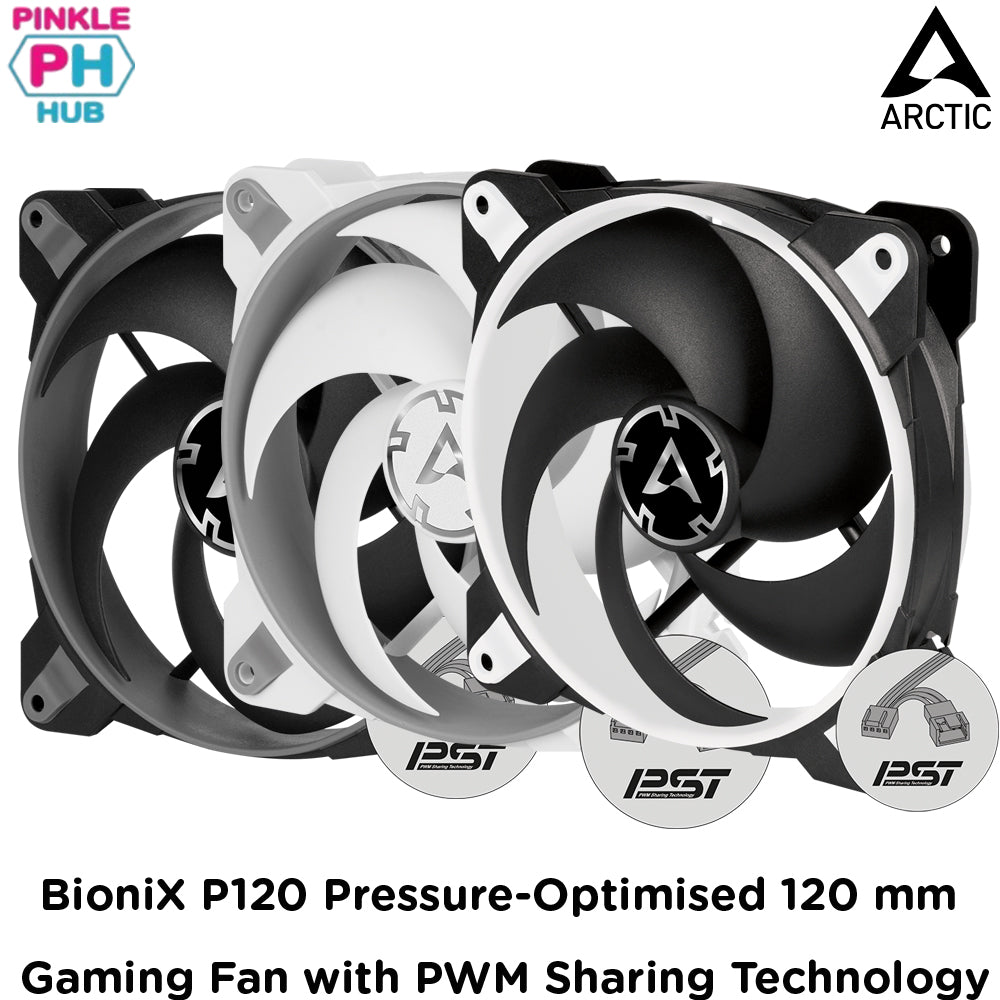 Arctic BioniX P120 Pressure-Optimised 120 mm Gaming Fan with PWM Sharing Technology