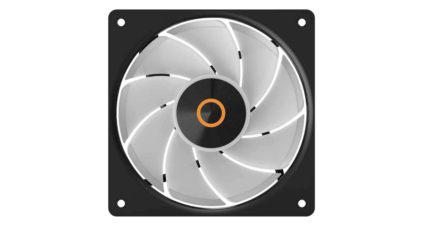 OCYPUS GAMMA F12 ELITE BLACK/WHITE ARGB REVERSE BLADE SINGLE FAN