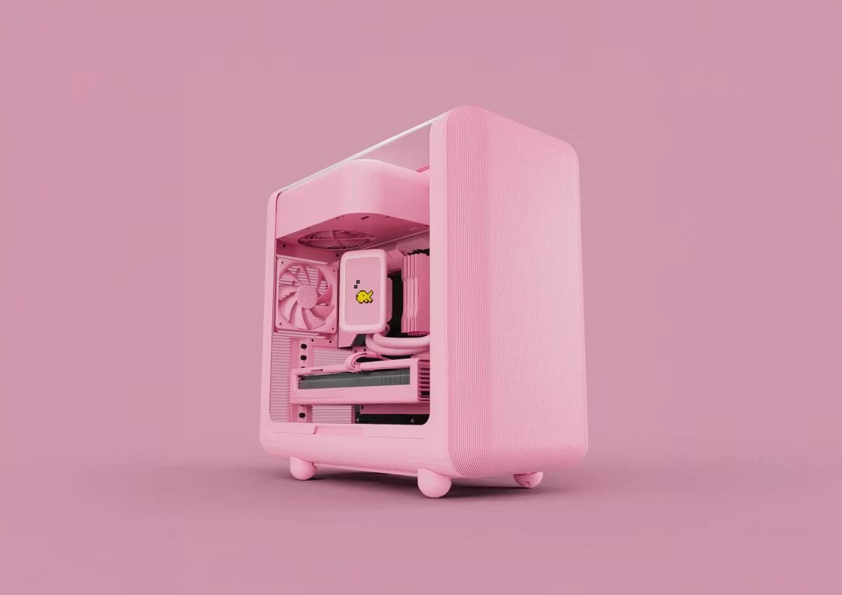 HYTE X50 Modern Performance Case Strawberry Milk