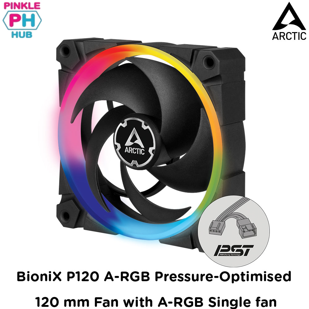 Arctic BioniX P120 A-RGB Pressure-Optimised 120 mm Fan with A-RGB Single fan (without controller) (ACFAN00146A)