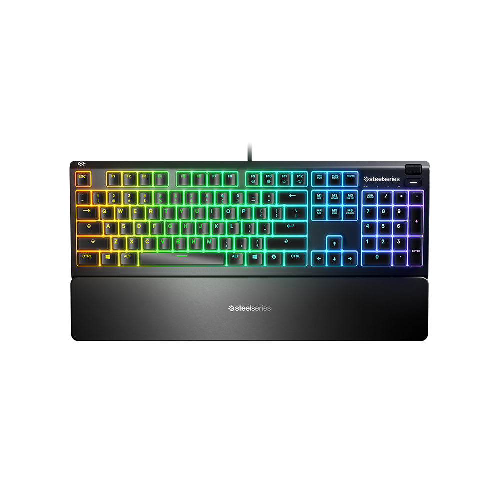 Steel Series APEX 3 Water Resistant Whisper Quiet Keyboard with RGB Lighting (64795)