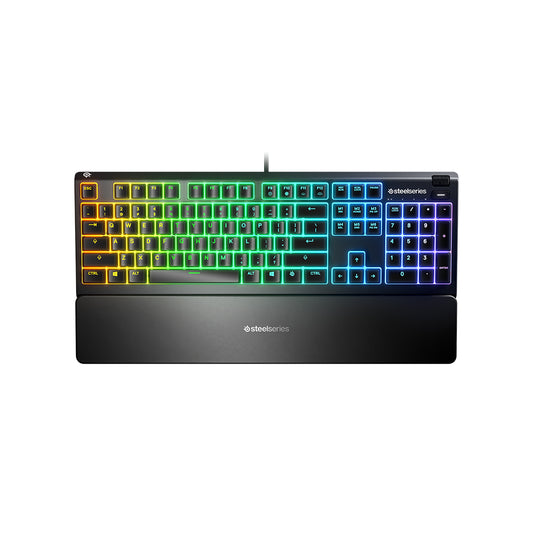 Steel Series APEX 3 Water Resistant Whisper Quiet Keyboard with RGB Lighting (64795)