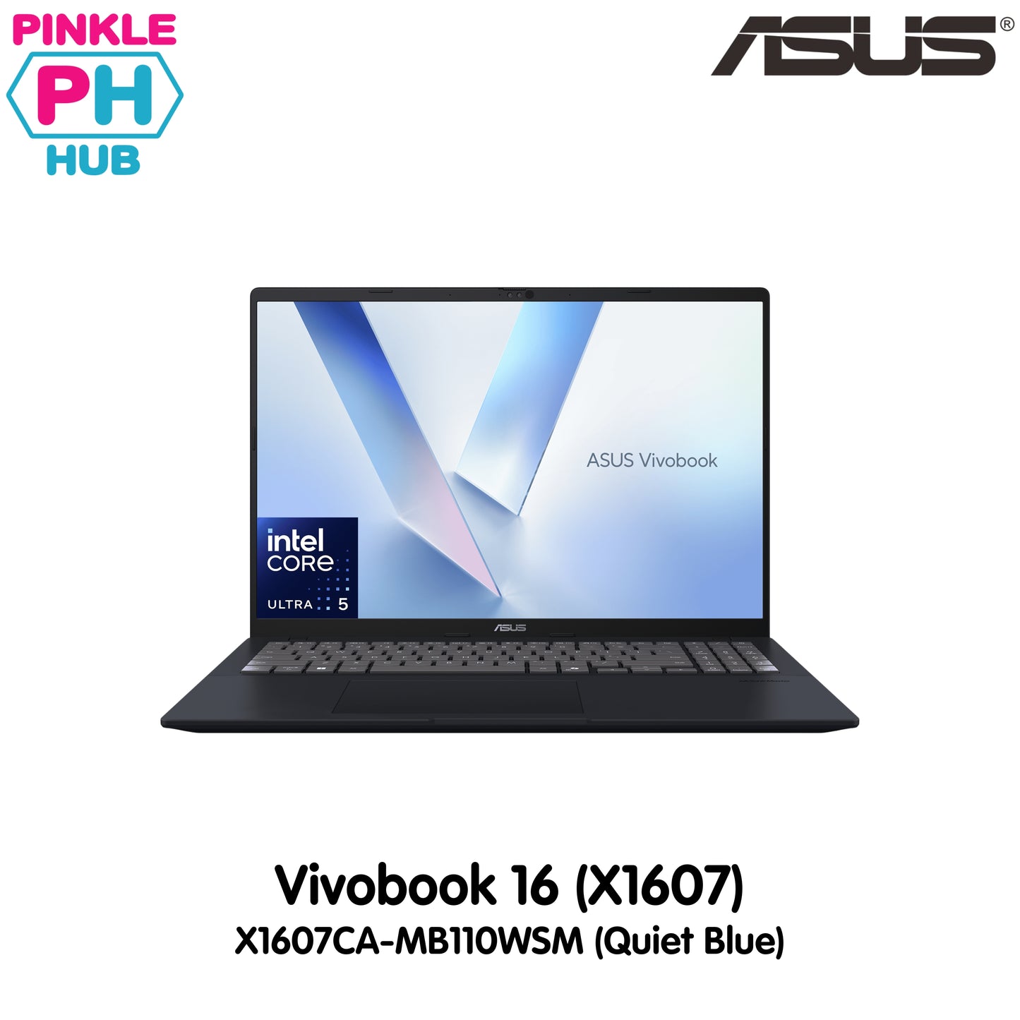 Asus VivoBook 16 X1607CA-MB110WSM (Quiet Blue) | 16In WUXGA IPS | Intel Core Ultra 5 225H | 16GB RAM | 512GB SSD | Win11