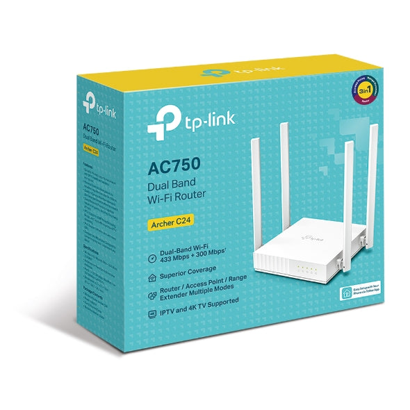 Tp-Link Archer C24 I AC750 Dual-Band Wi-Fi Router