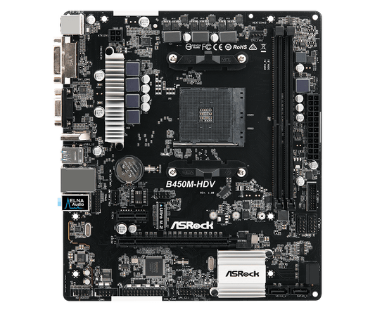 ASRock B450M-HDV Motherboard Bundle with AMD Athlon 3000G