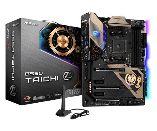 ASRock B550 Taichi Supports AMD AM4 Socket Ryzen™ 3000, 3000 G-Series, 4000 G-Series, 5000 and 5000 G-Series Desktop Processors