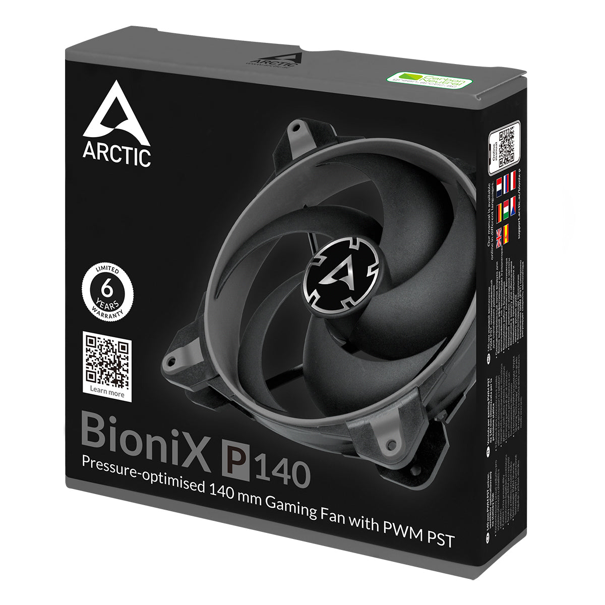 ARCTIC BioniX P140 Pressure-Optimised 140 mm Gaming Fan with PWM Sharing Technology