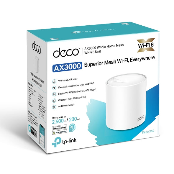Tp-Link Deco X50 I AX3000 Whole Home Mesh WiFi 6 Unit