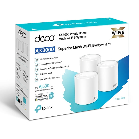 Tp-Link Deco X50 I AX3000 Whole Home Mesh WiFi 6 Unit