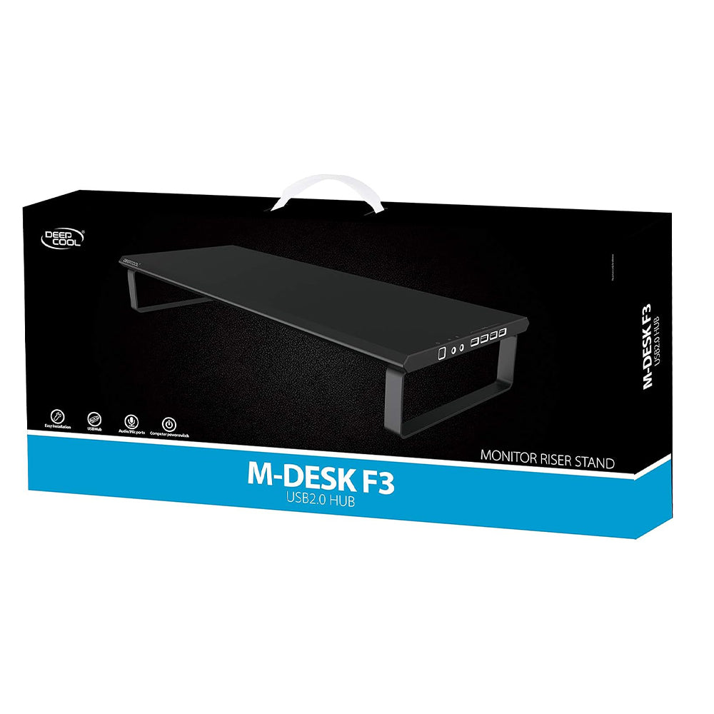 Deepcool M-Desk F3 (USB 2.0 HUB) Monitor Stand(DP-MS-MDF3-BKD2)