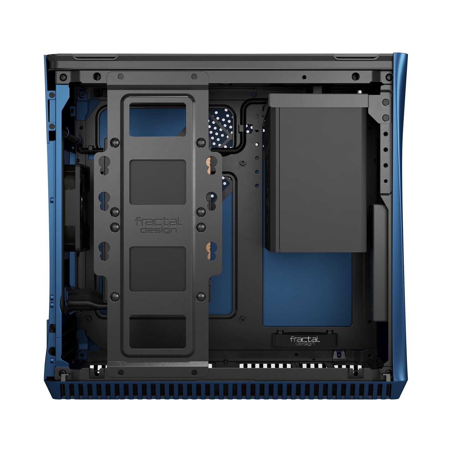Fractal Design Era ITX - Cobalt -Anodized Aluminum/Steel Mini-ITX Compact Modular Small Form Factor Computer Case with Dark Tint Tempered Glass Top Panel