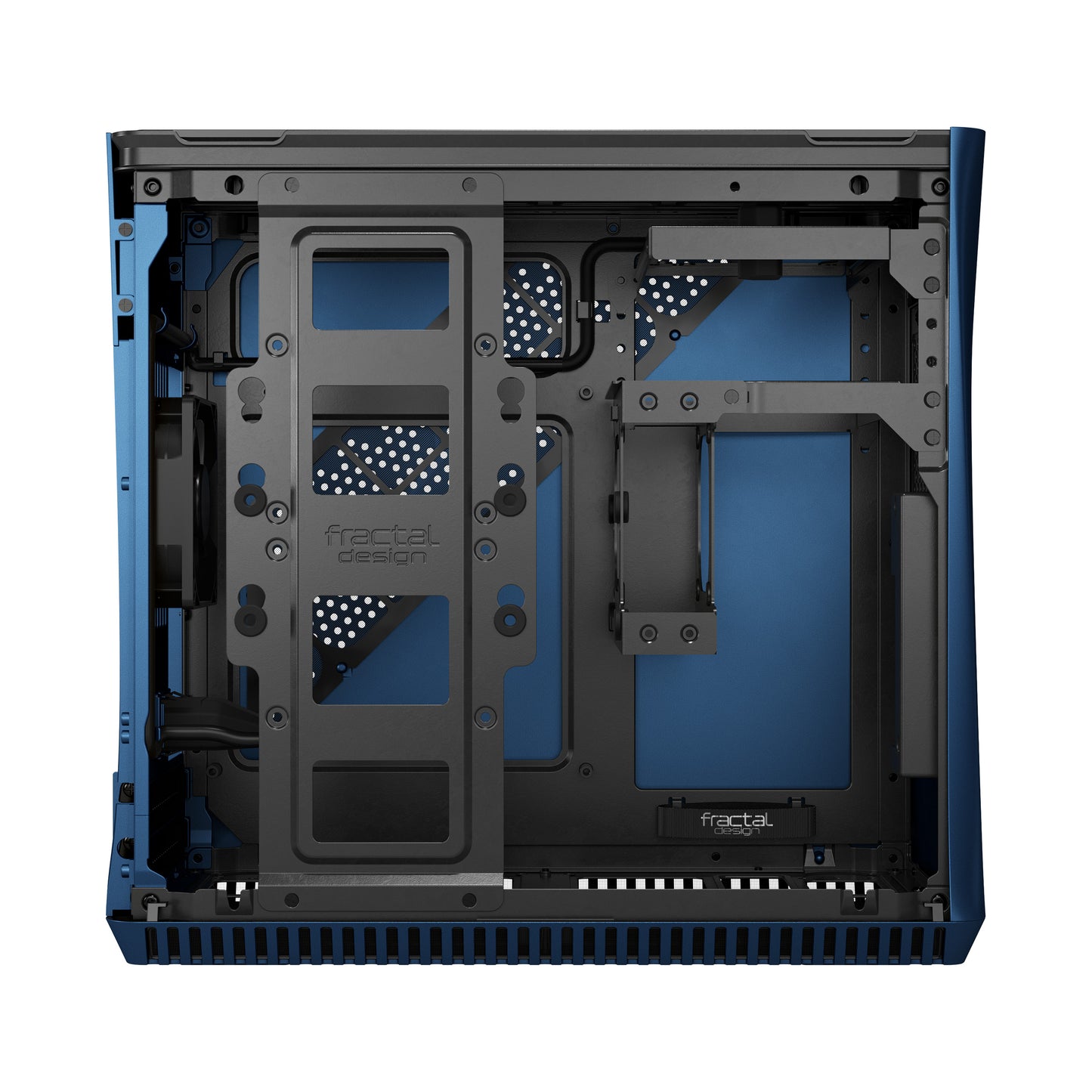 Fractal Design Era ITX - Cobalt -Anodized Aluminum/Steel Mini-ITX Compact Modular Small Form Factor Computer Case with Dark Tint Tempered Glass Top Panel
