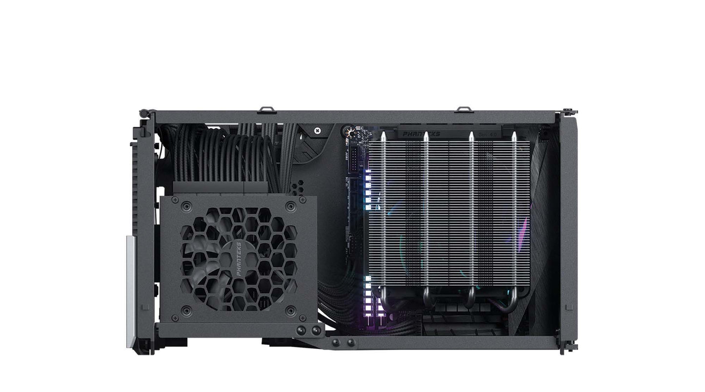 Phanteks Evolv Shift XT, extendable Small Form-Factor Chassis, Mini-ITX Gaming Chassis, PCI-e Gen4 Riser Cable, Digital-RGB Infinity Mirror, Triple-Slot GPU Support (PH-ES121XT)