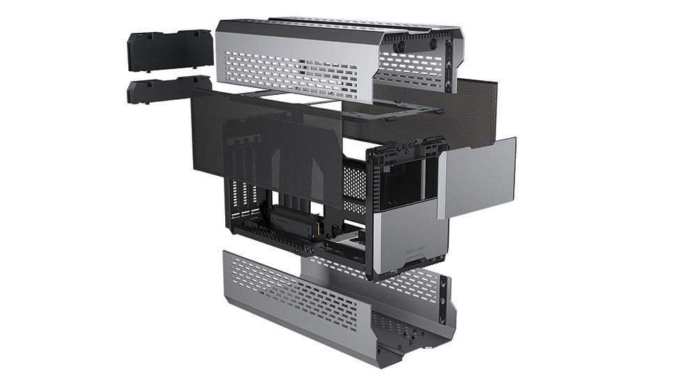 Phanteks Evolv Shift XT, extendable Small Form-Factor Chassis, Mini-ITX Gaming Chassis, PCI-e Gen4 Riser Cable, Digital-RGB Infinity Mirror, Triple-Slot GPU Support (PH-ES121XT)
