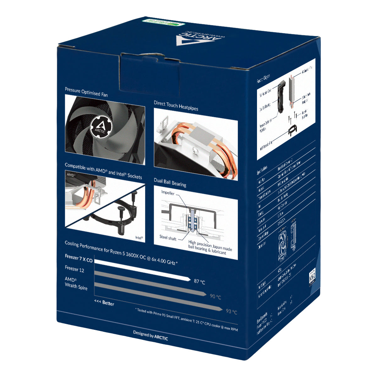 Arctic Freezer 7 X CO Compact Multi-Compatible CPU Cooler for Continuous Operation (ACFRE00085A)