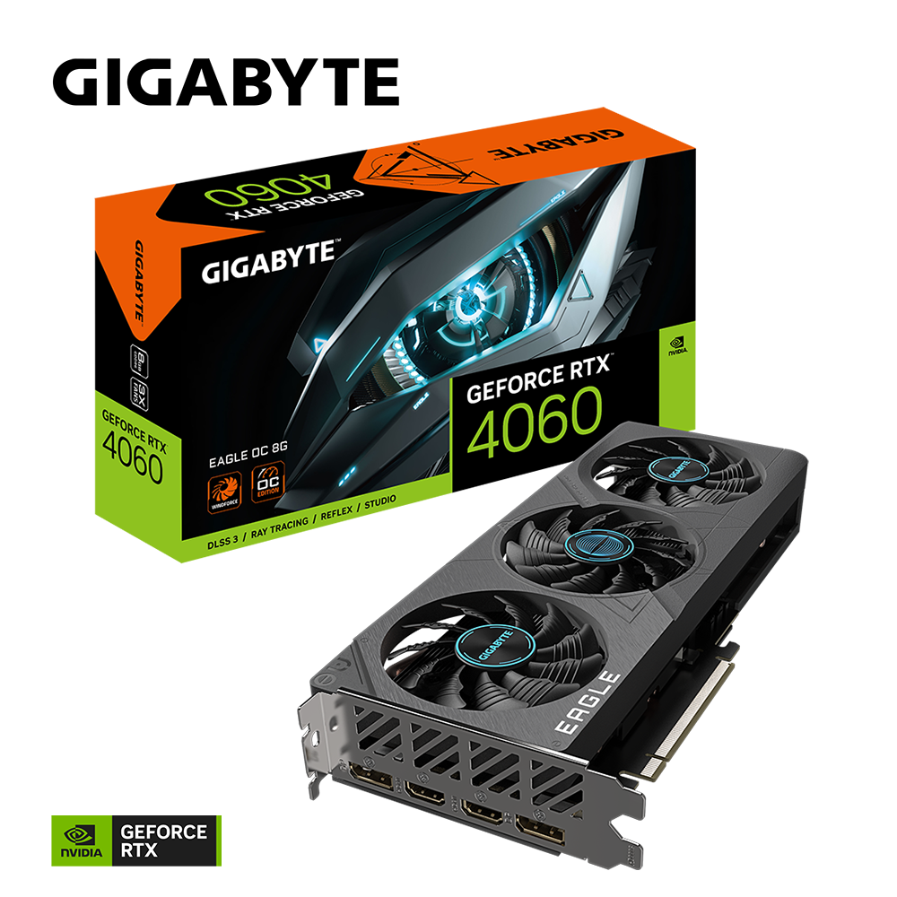 GIGABYTE GeForce RTX™ 4060 EAGLE OC 8G (GV-N4060EAGLE-OC-8GD)