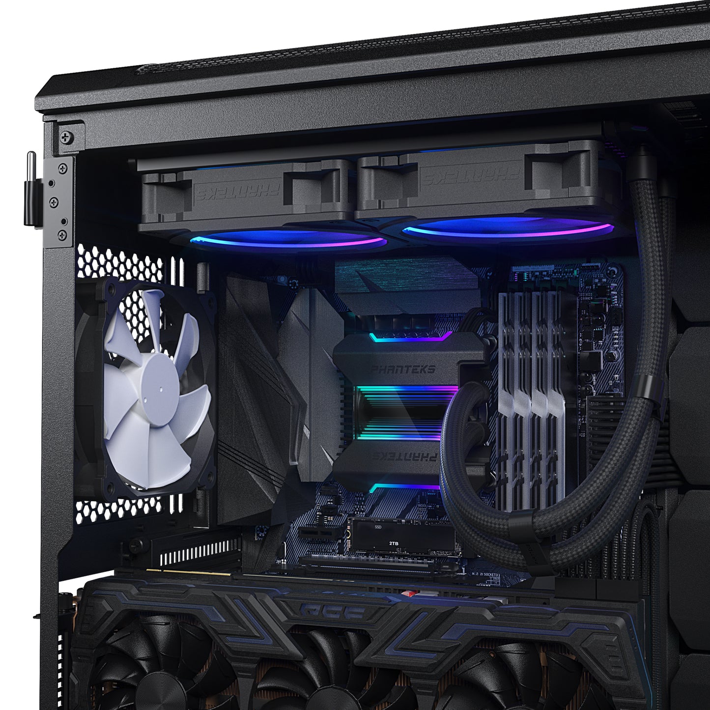 Phanteks Glacier One 240 MPH D-RGB AIO Liquid CPU Cooler with Halos Fan Frame Infinity Mirror Pump Cap Design (PH-GO240MPH)