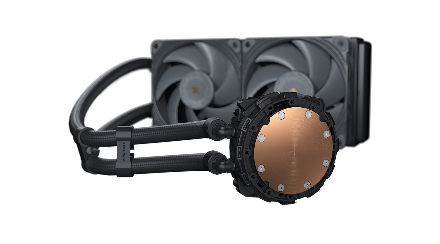 Phanteks Glacier One 240T30 D-RGB AIO Liquid CPU Cooler, Infinity Mirror Pump Cap Design, Aluminum Covers, 2X T30-120 High-end Fans, Anthracite Grey (PH-GO240T30_DAG01)
