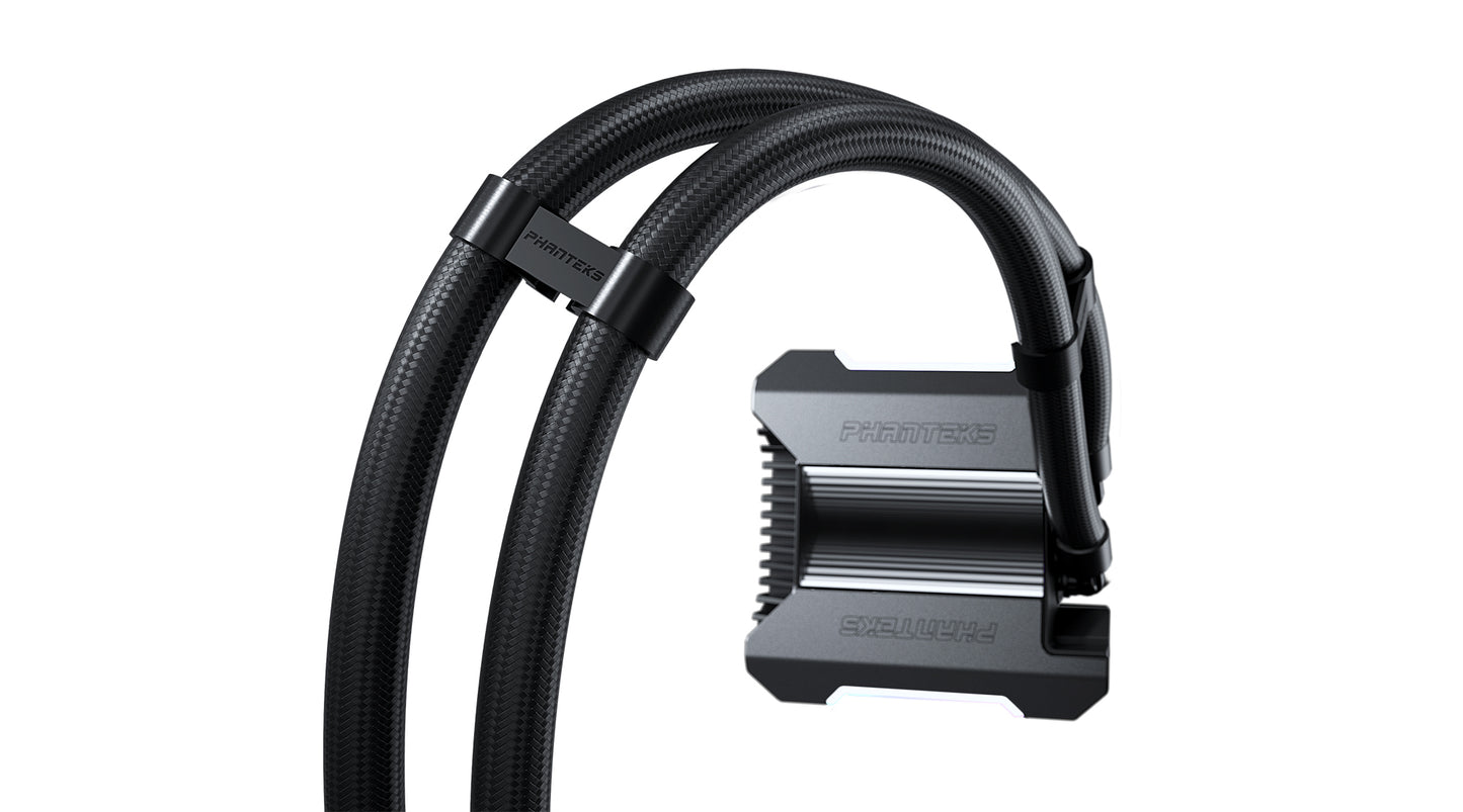 Phanteks Glacier One 240T30 D-RGB AIO Liquid CPU Cooler, Infinity Mirror Pump Cap Design, Aluminum Covers, 2X T30-120 High-end Fans, Anthracite Grey (PH-GO240T30_DAG01)