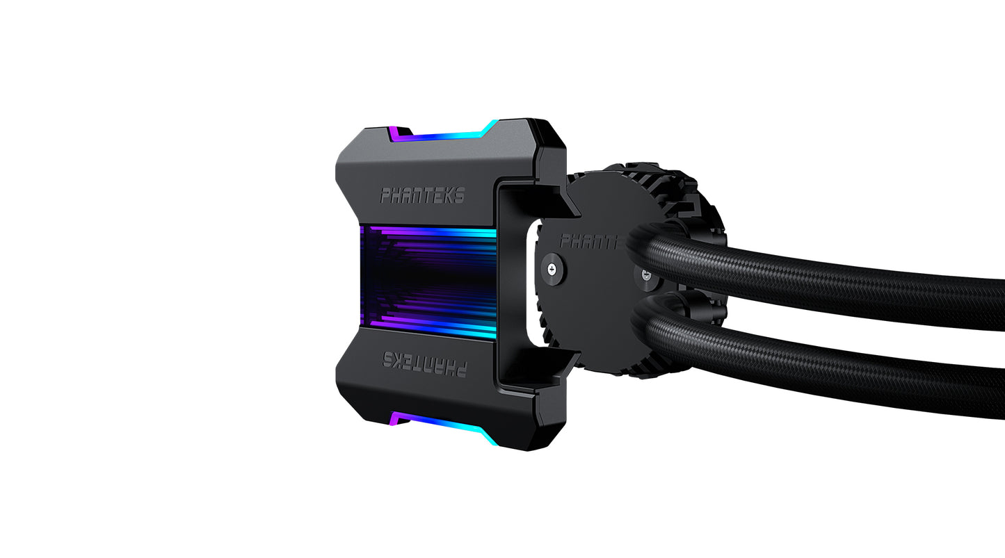 Phanteks Glacier One 240T30 D-RGB AIO Liquid CPU Cooler, Infinity Mirror Pump Cap Design, Aluminum Covers, 2X T30-120 High-end Fans, Anthracite Grey (PH-GO240T30_DAG01)