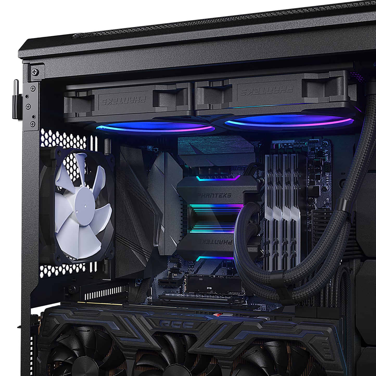 Phanteks Glacier One 280 MPH D-RGB AIO Liquid CPU Cooler with Halos Fan Frame Infinity Mirror Pump Cap Design (PH-GO280MPH)