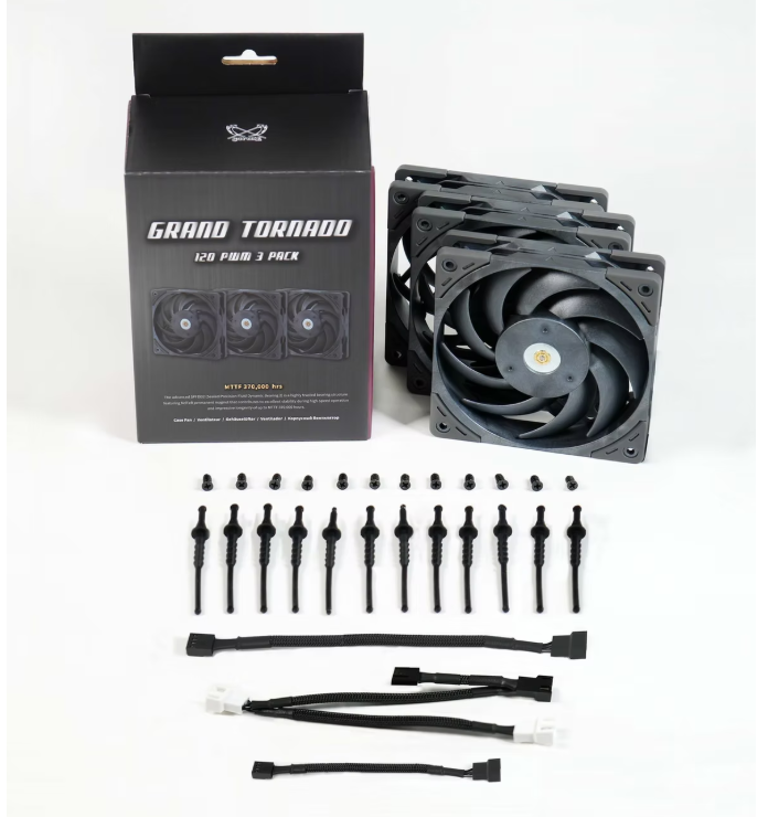 Scythe Grand Tornado 120mm PWM Case Fan (3-Pack)