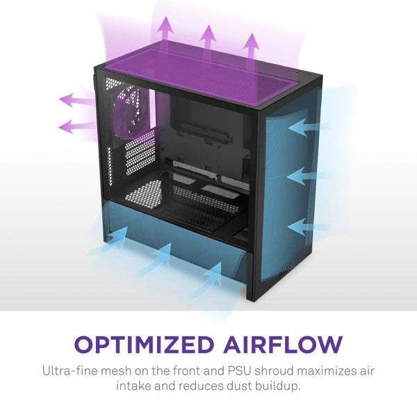 NZXT H3 Flow Black Micro-ATX Airflow Case