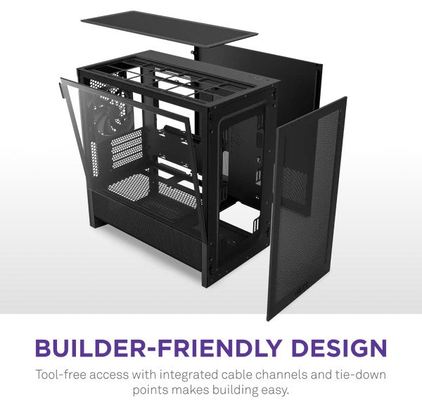 NZXT H3 Flow Black Micro-ATX Airflow Case
