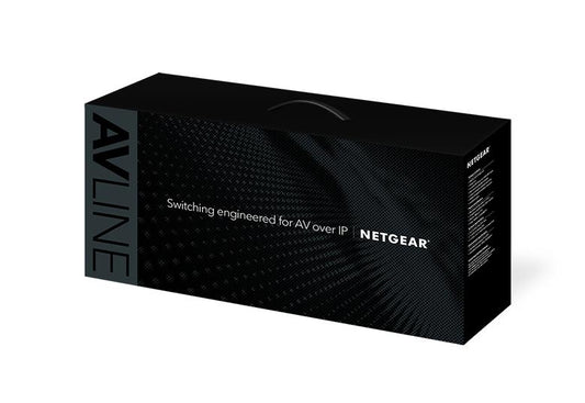 NETGEAR 12-port Gigabit Ethernet AV Line Managed Switch with 8 PoE+ ports (125W PoE budget) and 2 SFP uplinks