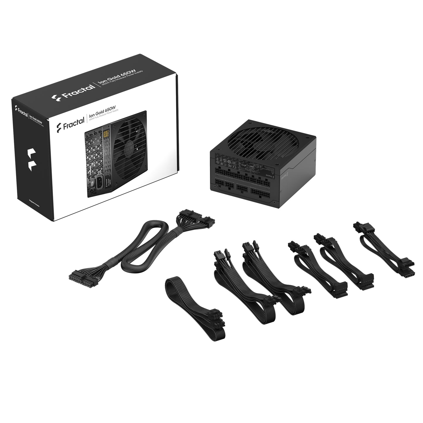 Fractal Design ION Gold 650W Fully Modular Power Supply, US Cord