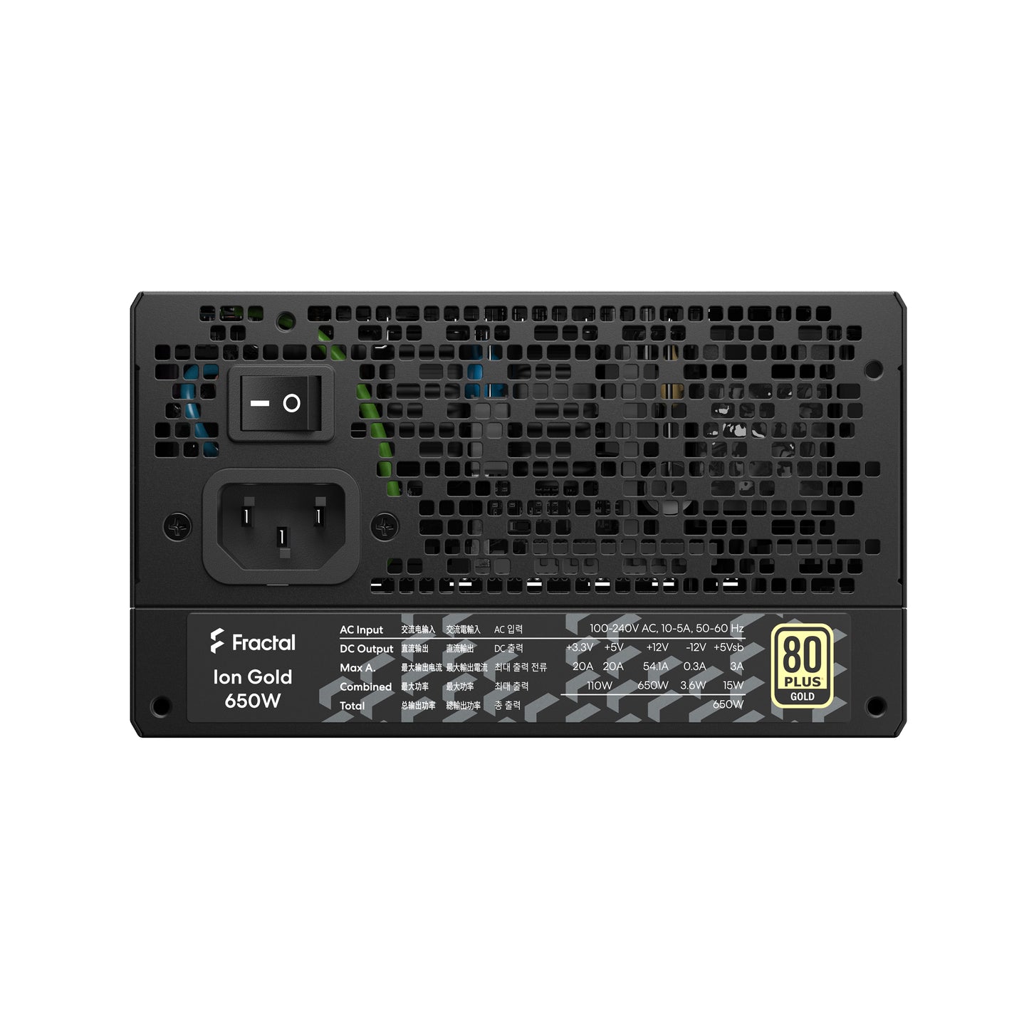 Fractal Design ION Gold 650W Fully Modular Power Supply, US Cord