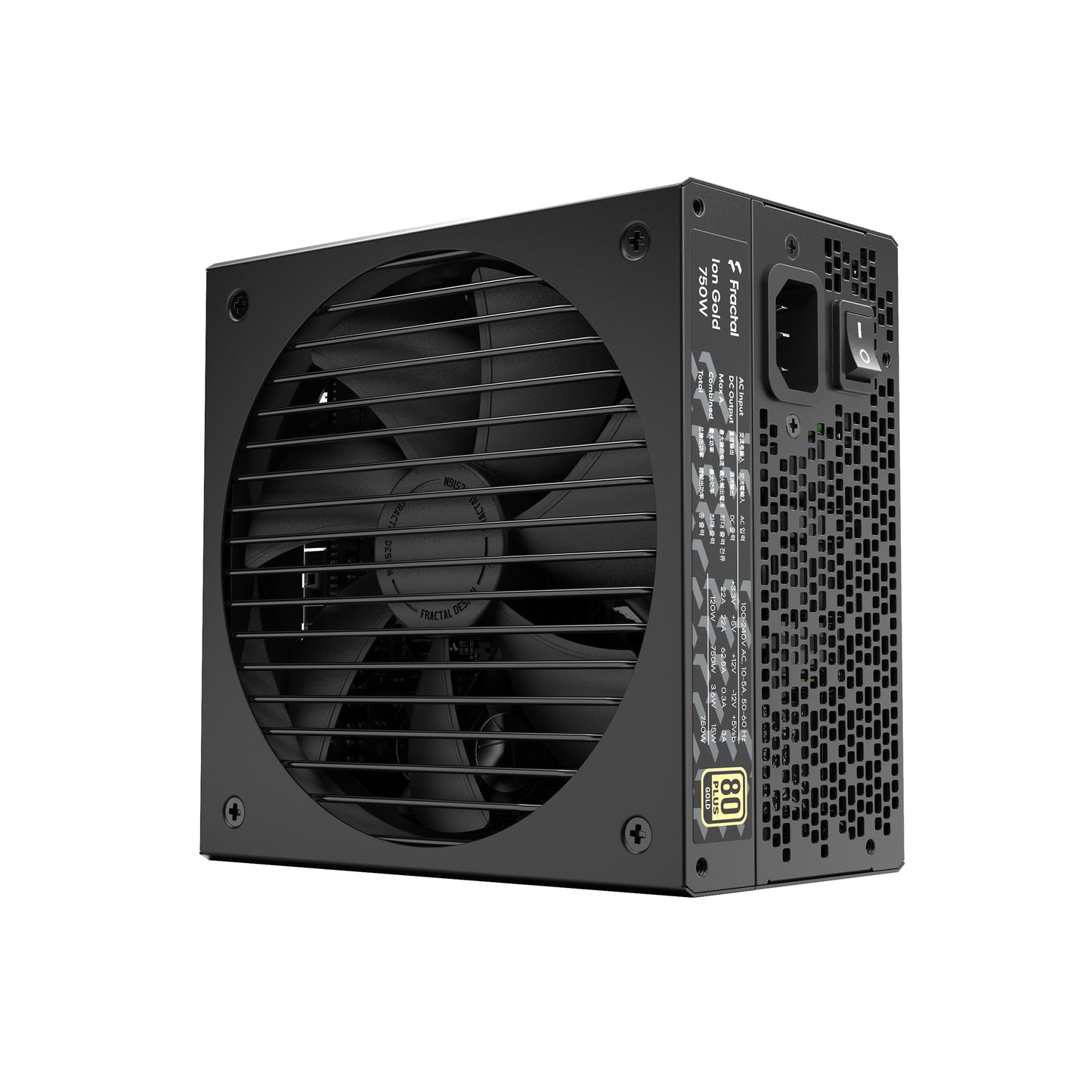 Fractal Design ION Gold 750W Fully Modular Power Supply, US Cord