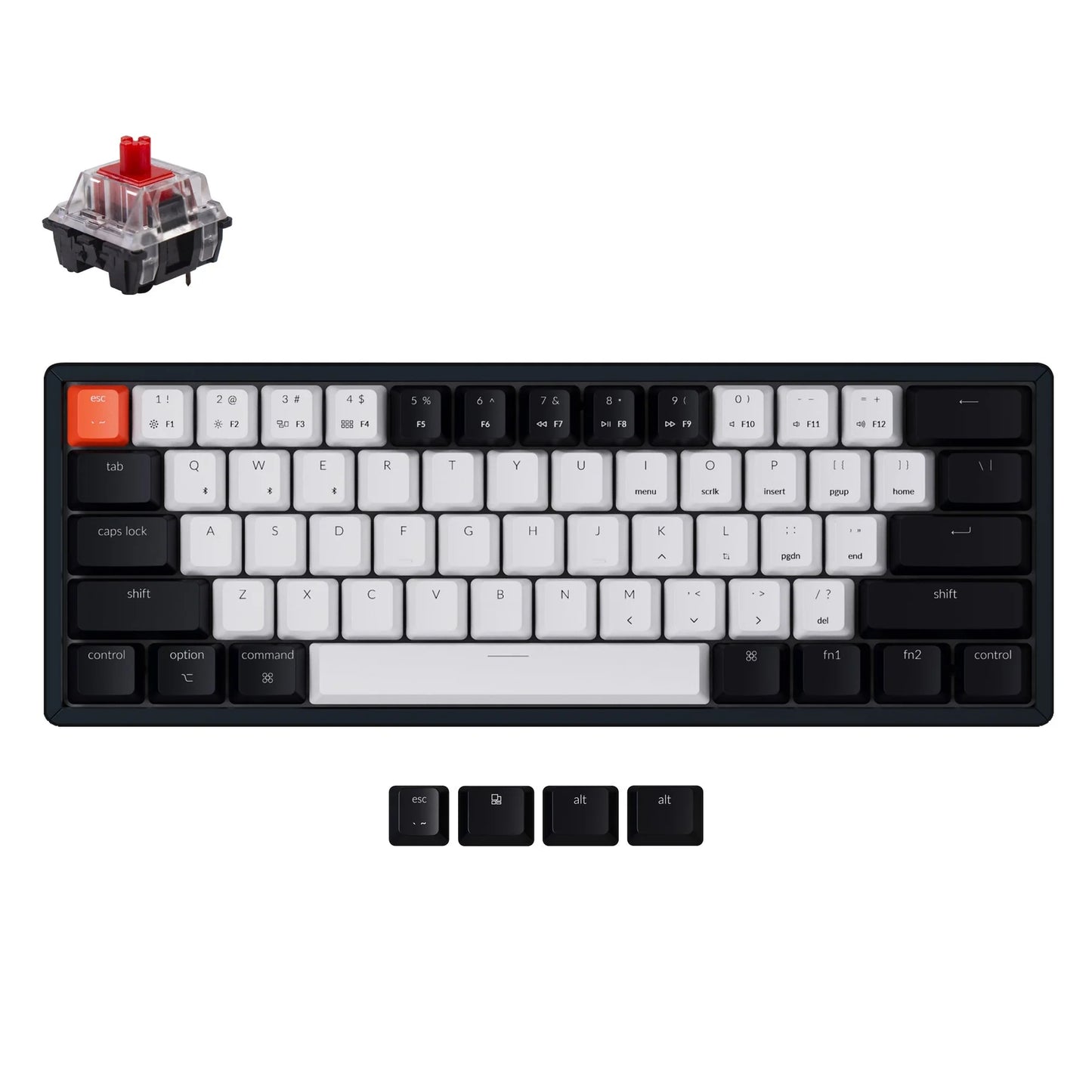 Keychron K12 Wireless Non Backlight Aluminum Red Switch (K12L1)