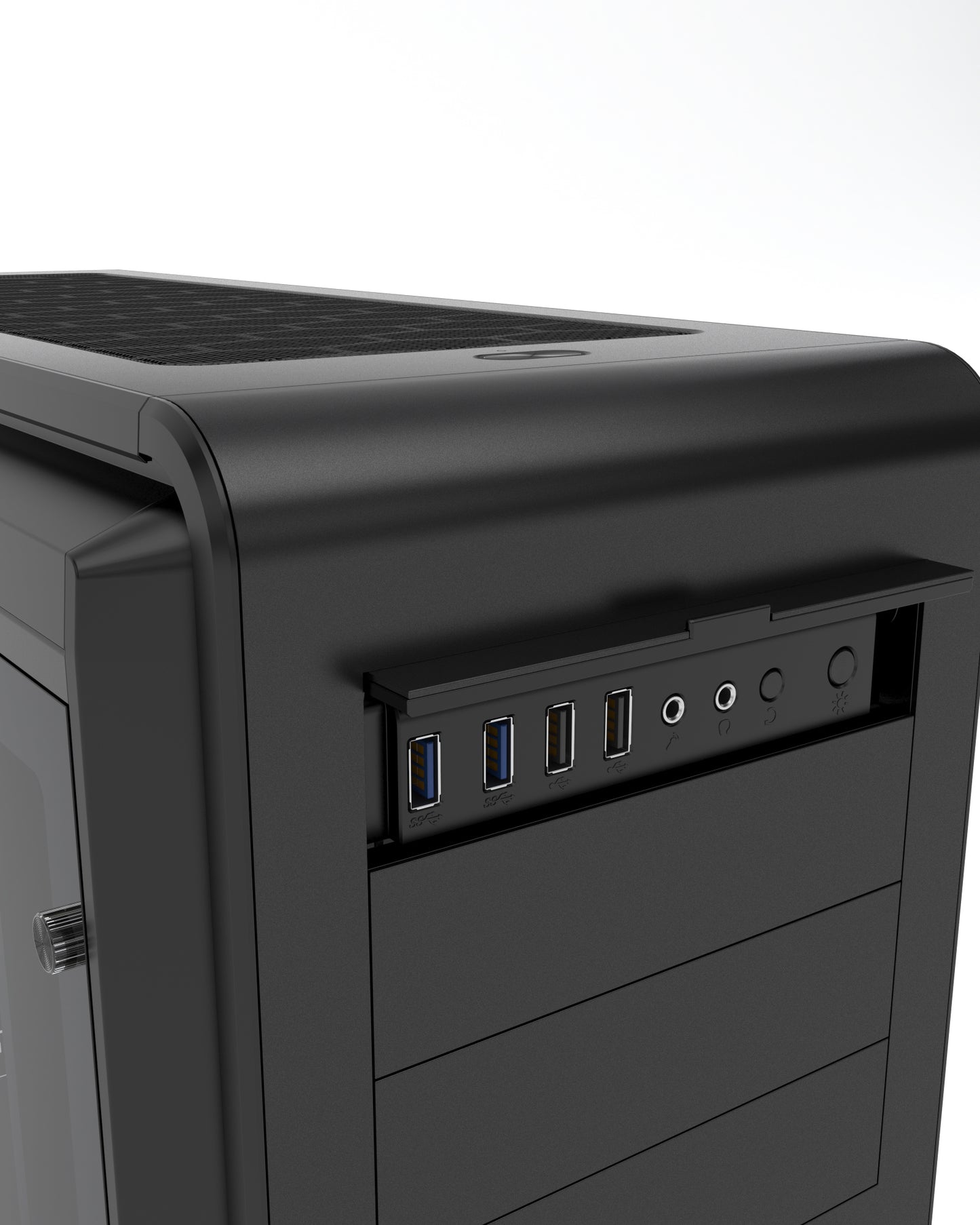 Phanteks Enthoo Luxe Full Tower, Tempered Glass Window w/ Multi Colors LED (PH-ES614LTG)