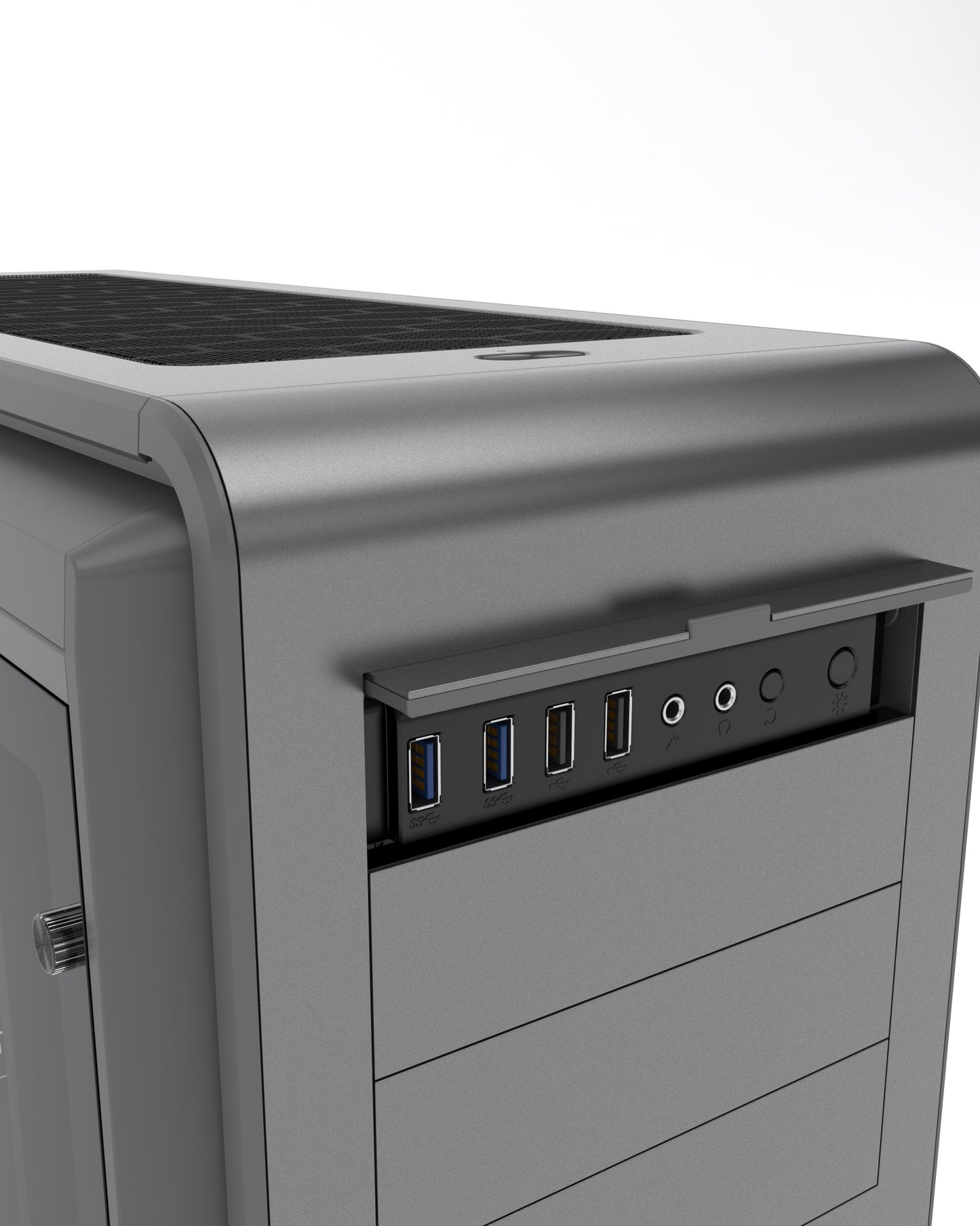 Phanteks Enthoo Luxe Full Tower, Tempered Glass Window w/ Multi Colors LED (PH-ES614LTG)