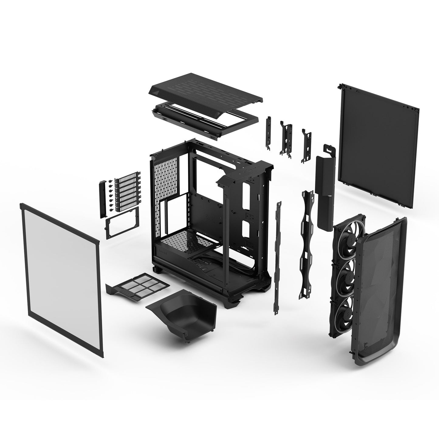 Fractal Design Meshify 3 Black and White RGB TG Light Tint