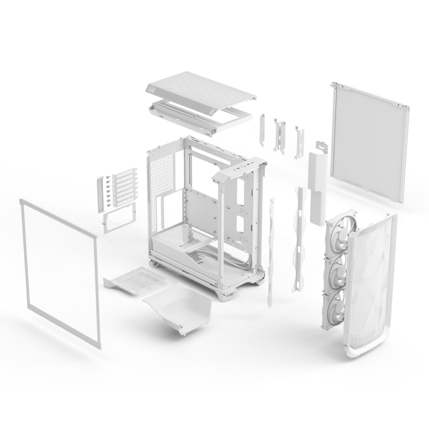 Fractal Design Meshify 3 Black and White RGB TG Light Tint