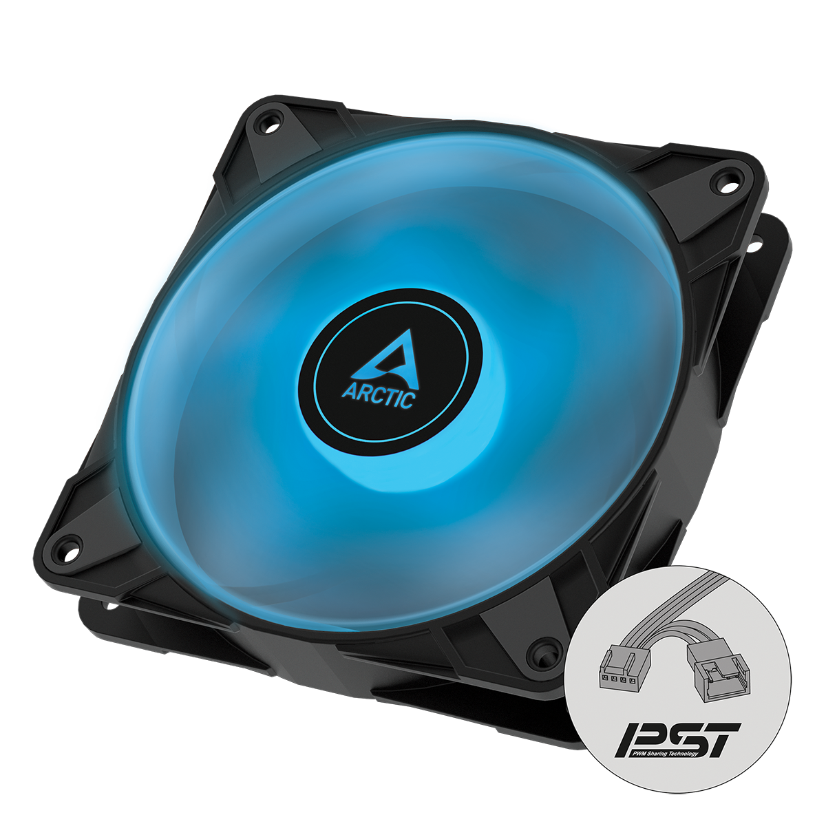 ARCTIC P12 PWM PST RGB Semi-Passive 120 mm Case Fan with Analogue RGB (ACFAN00186A)