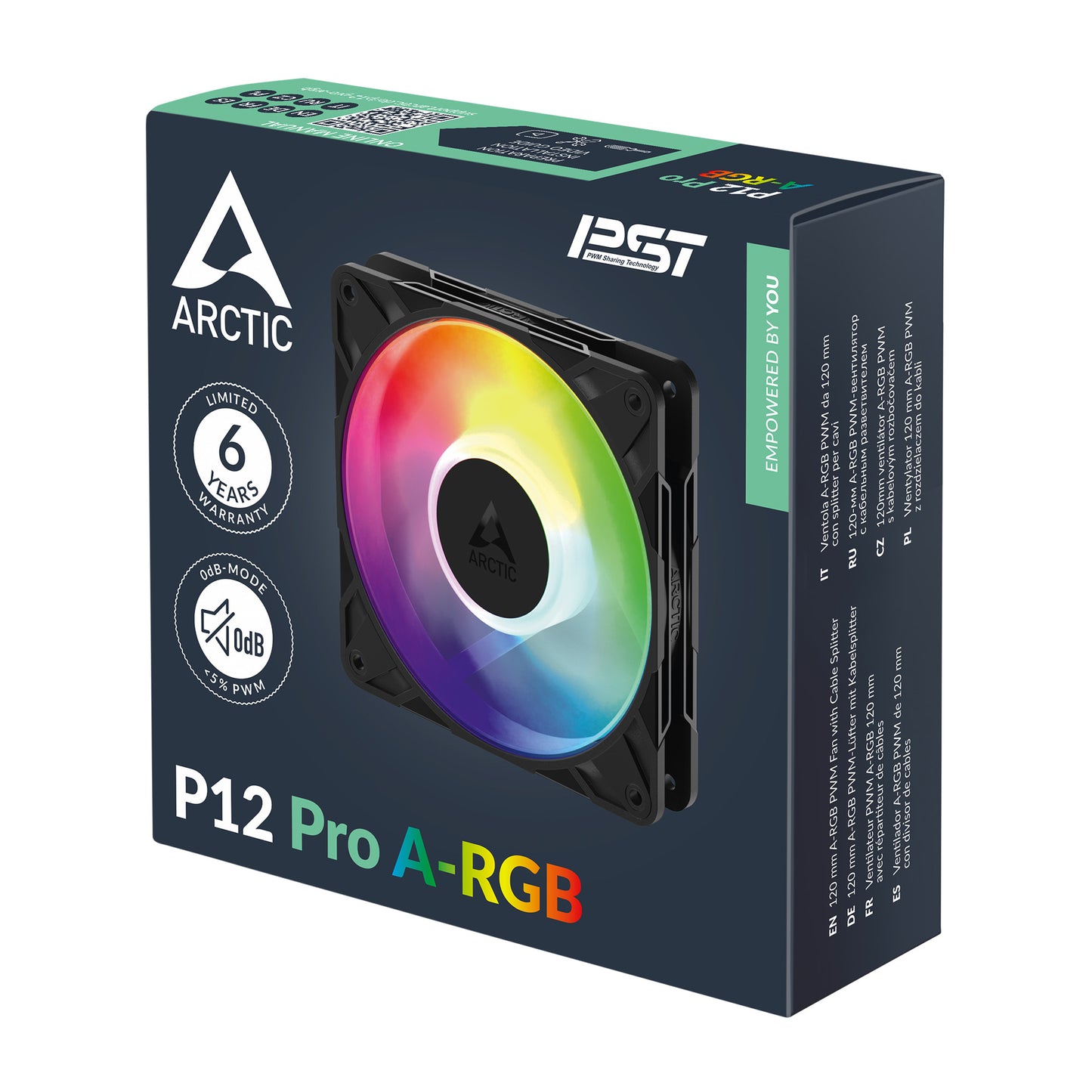 Arctic P12 Pro A-RGB 120 mm A-RGB PWM Fan with Cable Splitter