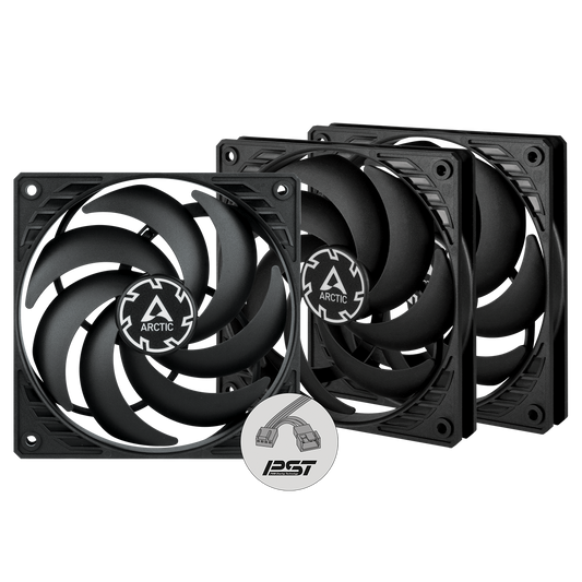 Arctic P12 Slim PWM PST Pressure-Optimised 120 mm PWM Fan with integrated Y-Cable 3 Pack ( ACFAN00275A)