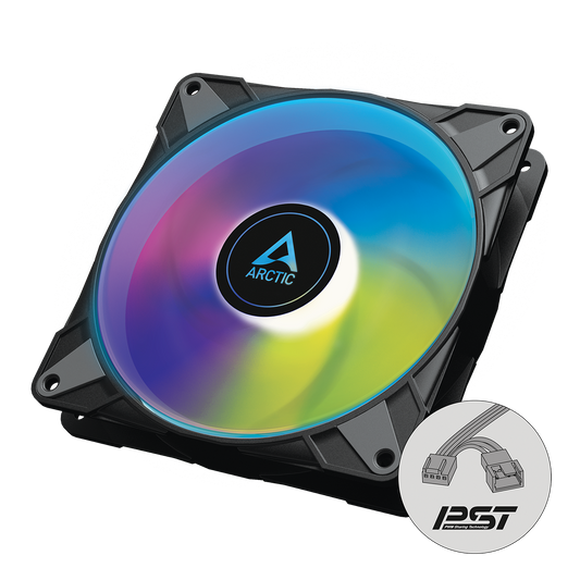 Arctic P14 PWM PST A-RGB Semi-Passive 140 mm Case Fan with Digital A-RGB, Black