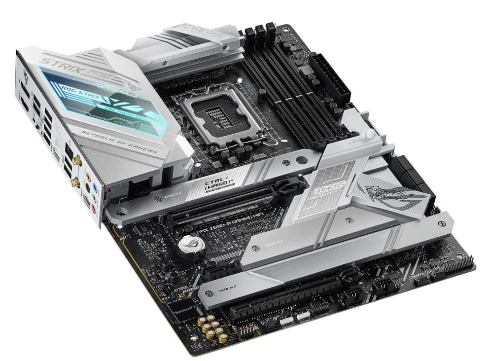 ASUS ROG STRIX Z690-A GAMING WIFI Intel® Z690 LGA 1700 ATX motherboard with PCIe® 5.0, 16+1 DrMos, DDR5, Two-Way AI Noise Cancelation, AI Overclocking, AI Cooling, AI Networking, WiFi 6E