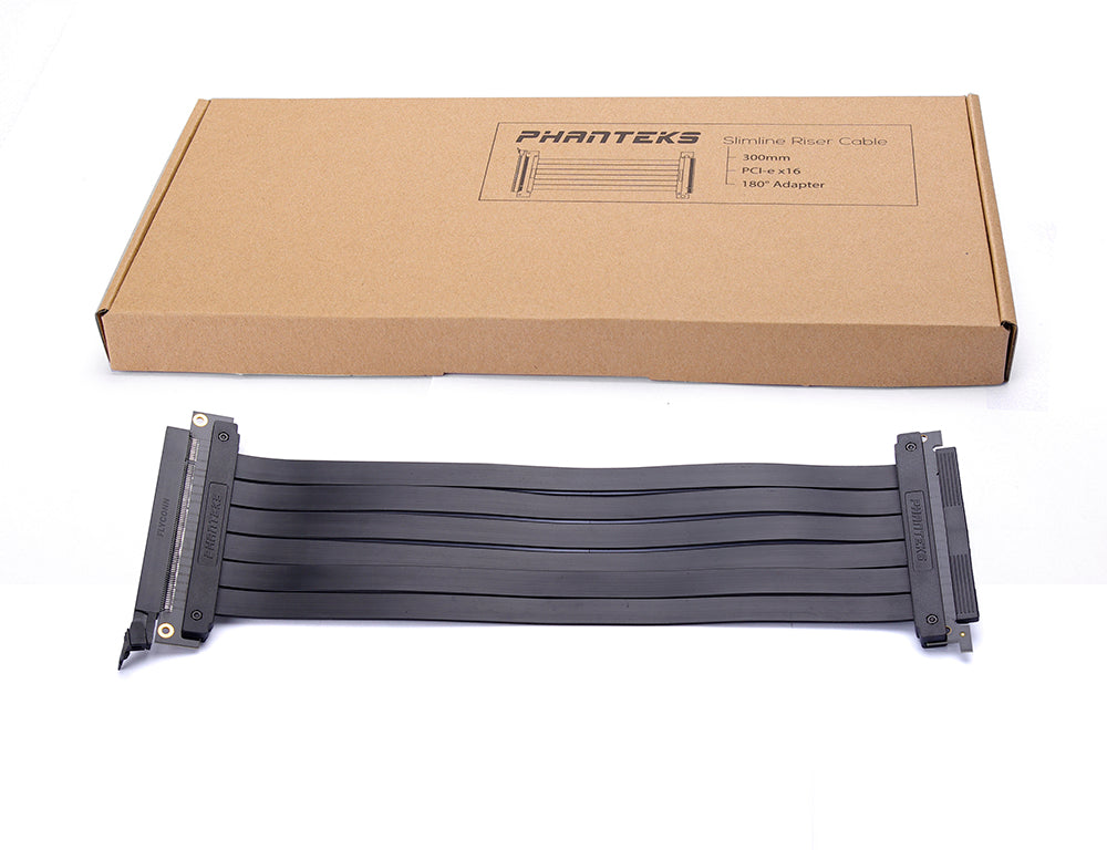 Phanteks 300mm Flat Line PCI-E x16 Riser Cable 180 adapter Elite chassis (PH-CBRS_FL30)
