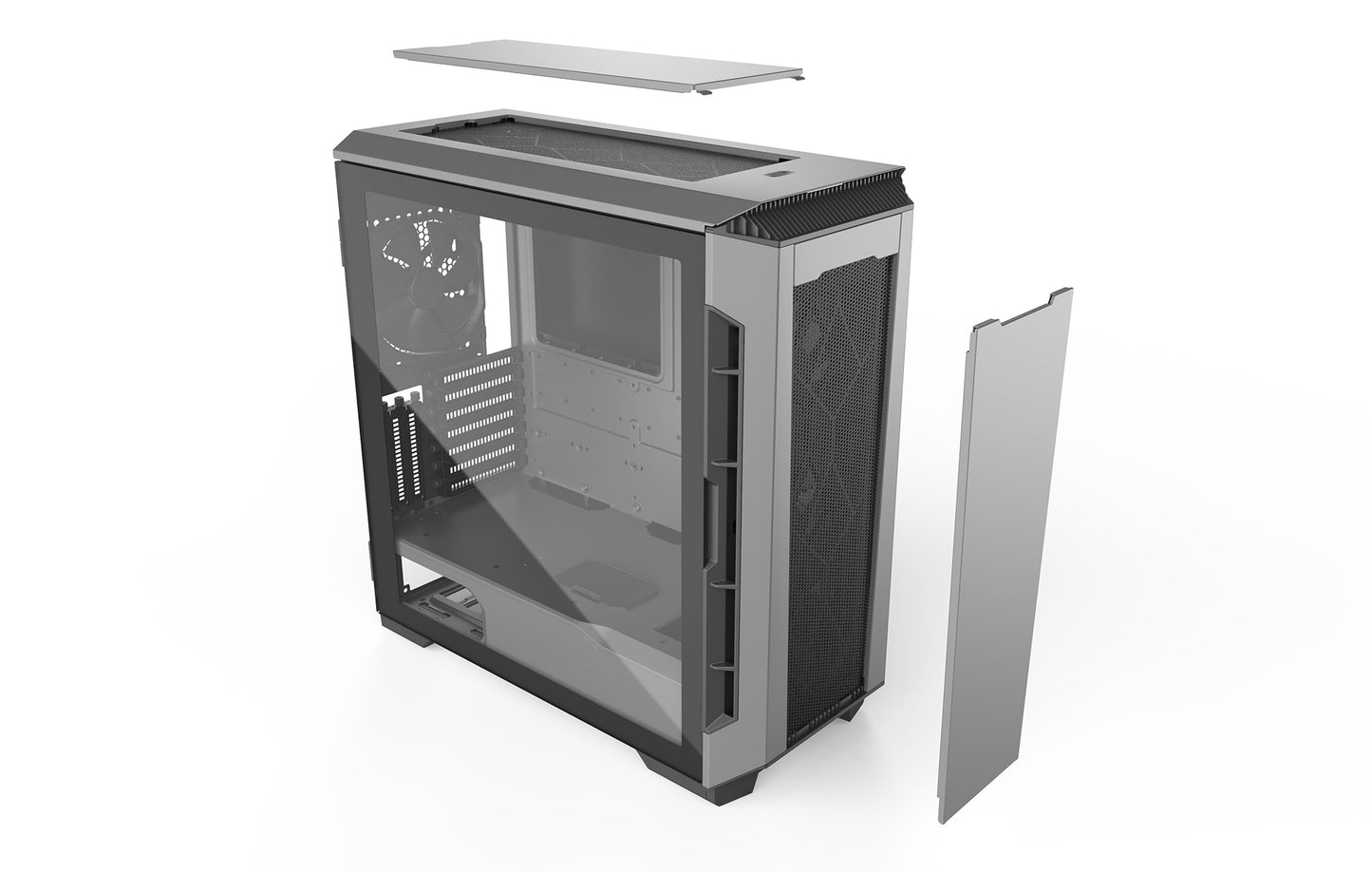 Phanteks Eclipse P600S Hybrid Silent and Performance ATX Chassis -Tempered Glass, Fabric Filter, Dual System Support, PWM hub, Sound dampening Panels (PH-EC600PSTG)