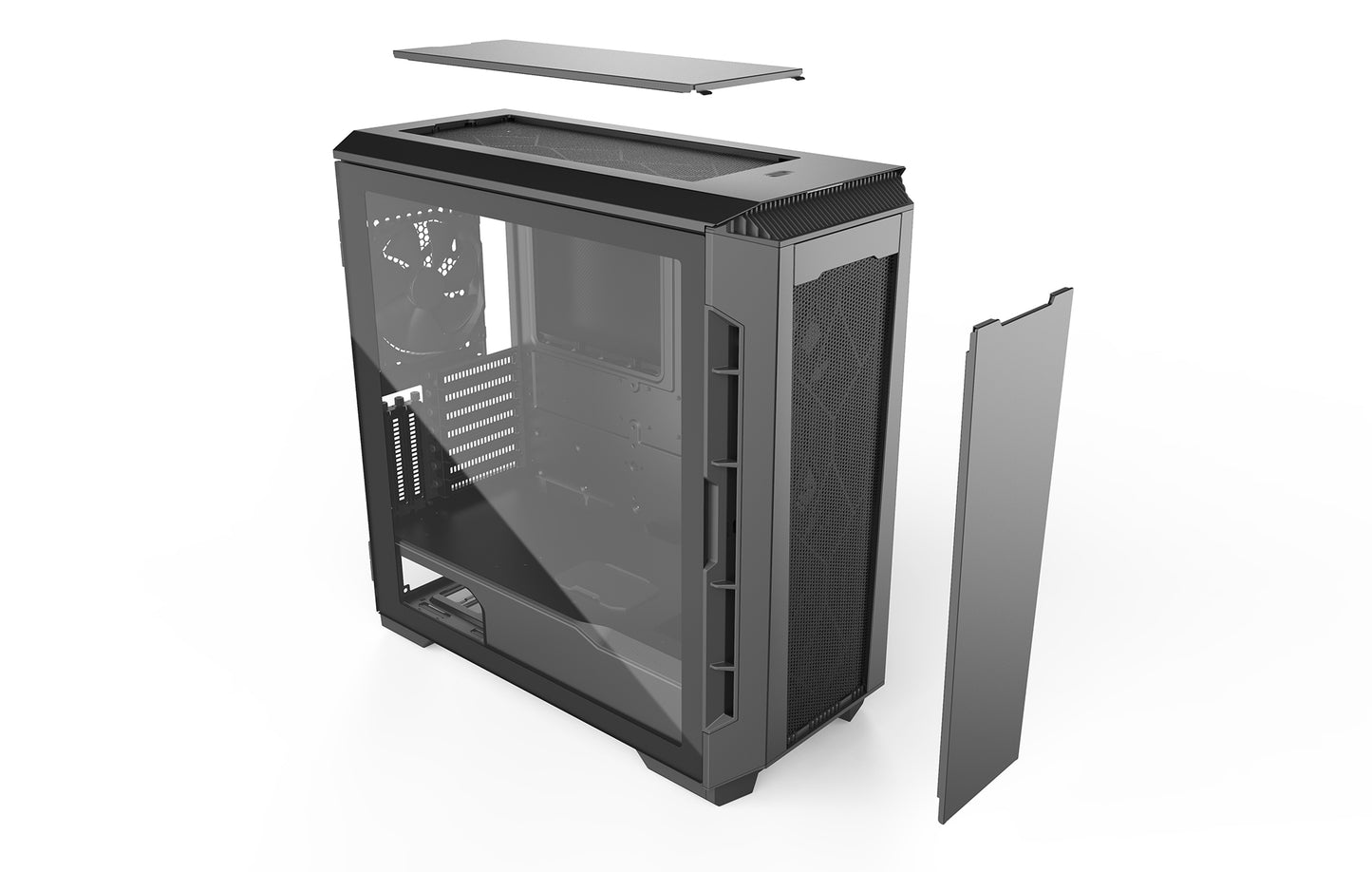 Phanteks Eclipse P600S Hybrid Silent and Performance ATX Chassis -Tempered Glass, Fabric Filter, Dual System Support, PWM hub, Sound dampening Panels (PH-EC600PSTG)